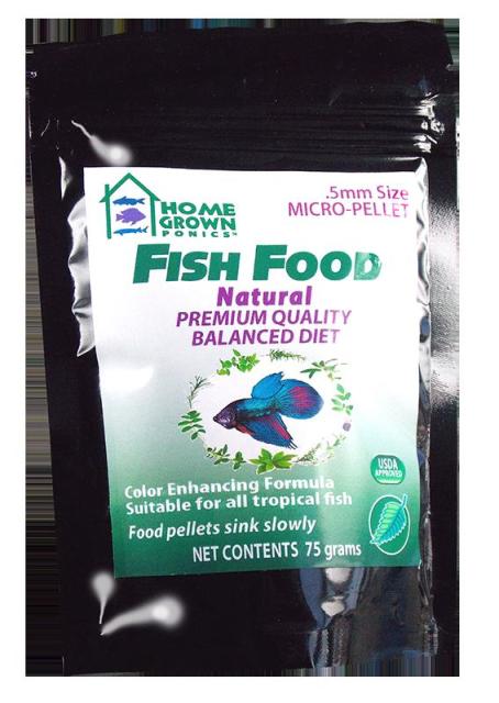96052 Fish Food - Natural 0.5 Mm. 75 Gram Bag - Pack Of 12