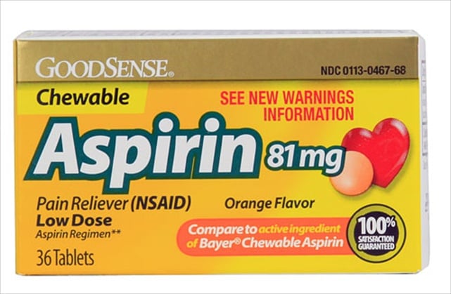 Chewable Aspirin Orange - 81 Mg - 36 Tablets