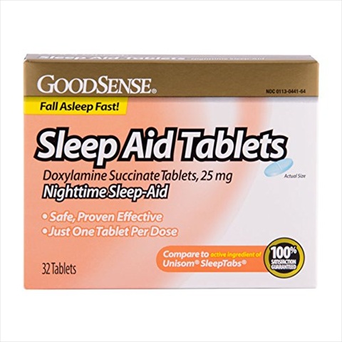 Sleep Aid Doxylamine Succinate Tablets, 25mg, 32 Count