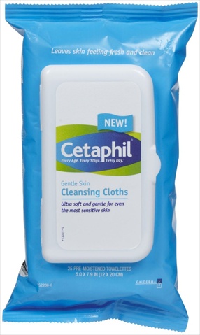 Gentle Skin Cleansing Cloths Package With 25 Cleansing Cloths