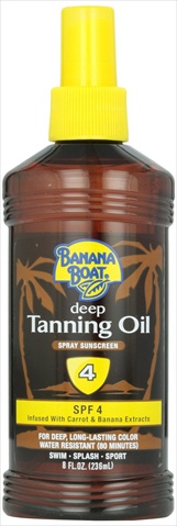 Dark Tanning Oil Spray Spf 4 Sunscreen, 8 Oz.
