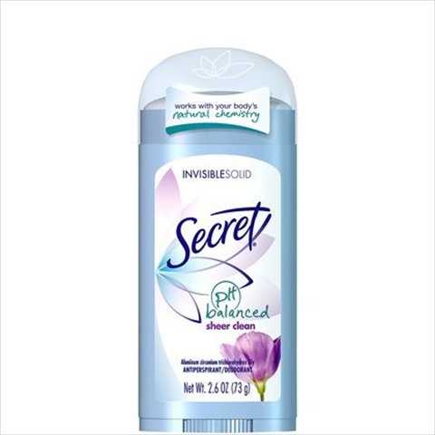 Invisible Solid Antiperspirant Deodorant, Sheer Clean - 2.6 Oz.