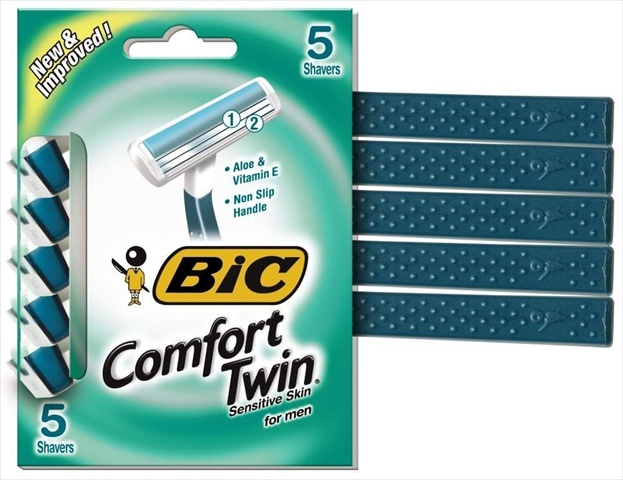 Comfort Twin Blade Sensitive Shaver - Men, 5 Count