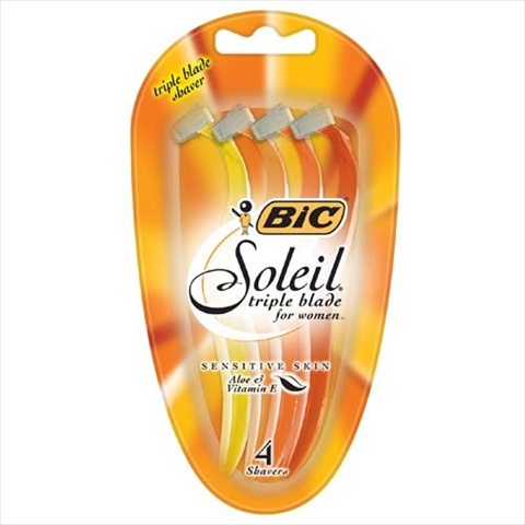 Soleil Sensitive Skin Triple Blade Disposable Razor - Women, 4 Count