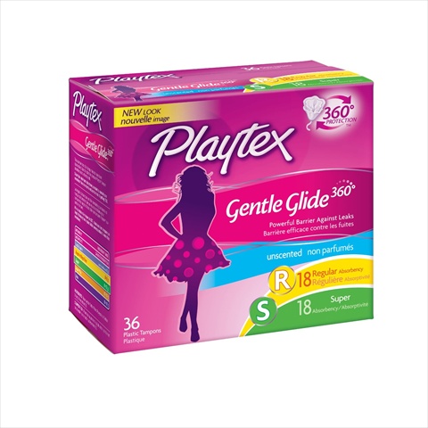 Gentle Glide Tampons, Plastic, Multi-pack, Unscented, 36 Count