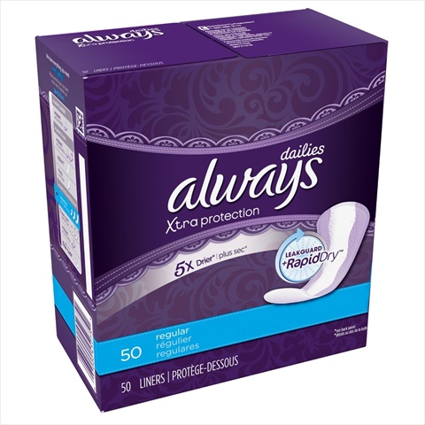 50 Count Unscented Dry Liners - Pack Of 12