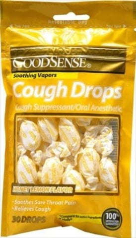 Good Sense Cough Drops Honey Lemon - 30 Counts