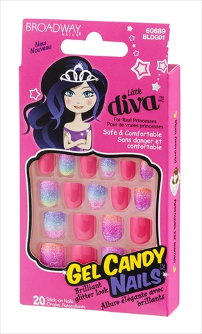 Little Diva Gel Candy Nails - 20 Ct, Pack Of 2