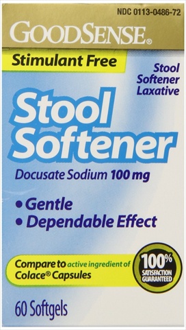 Stool Softener Softgels, 100mg, 60 Count