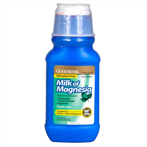 Good Sense Milk Of Magnesia Saline Laxative, Mint, 12 Fluid Oz.