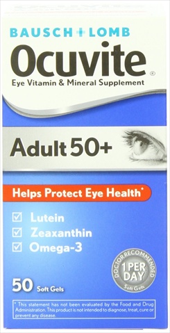 Bausch Lomb Ocuvite Adult 50 Plus Vitamin & Mineral Supplement, 50 Count