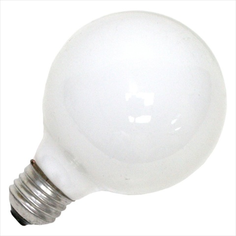 G25 Decor Globe Light Bulb, White, 40w