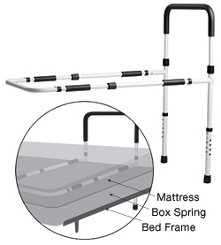 Ezbr-1w Adjustable Fall Management Bed Rail With Floor Support