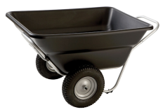 Contractor Grade Cart, 7 Cu. Ft. Tub, With 16 In. Heavy Duty Turf Wheels, Black