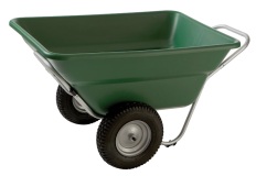Contractor Grade Cart, 7 Cu. Ft. Tub, With 16 In. Heavy Duty Turf Wheels, Green