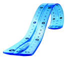 12 In. Twist And Flex Double Graduated Unbreakable Ruler, Assorted Color