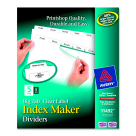 11 x 8.5 in. Big Tab Paper Reinforced Label Divider With 5 White Tab - Clear, Pack 5