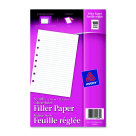 5.5 x 8.5 in. Universal-Hole Punch Filler Paper - White, Pack 100
