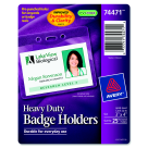 3 x 4 in. Heavy Duty Horizontal Style Badge Holder - Clear, Pack 25