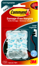 Large Clear Cord Clip With 3 Adhesive Strips, Pack 2