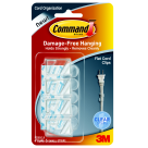 Clear Flat Cord Clip With 5 Adhesive Strips, Pack 4