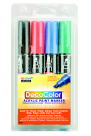 3 Way Chisel Tip Acid Free Non Toxic Water Based Acrylic Paint Marker, Pack 4