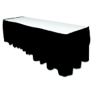 14 Ft. L x 29 in. W Self-Adhesive Backing Table Skirting, Black