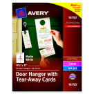 4.25 x 11 in. Tear-Away Cards Door Hanger, White