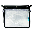 Advantus 11 x 8.5 in. Expanding Flexible Letter Size Pleated Zipper Pouch, Clear & Black