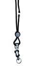 Safety Lanyard With Detach Key Ring - 36 In. - Black, Pack 12
