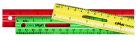 12 In. Light-weight Strong Plastic Ruler, Pack - 6