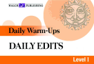 Daily Warm-ups Daily Edits I Paperback Education Book, Grade 5 - 8