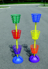 Multi-dome Basket Toss, Set 6 Baskets & 2 Poles