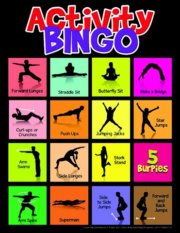 Physical Activity Bingo Game - All Ages