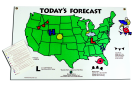 Todays Forecast Weather Map And Symbols Set