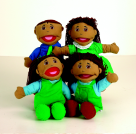 Marvel Education Hispanic Family Puppet Set
