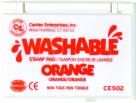 Center Enterprises Non-Toxic Washable Stamp Pad - 2.25 x 3.75 in. - Orange Center Enterprises Non-Toxic Washable Stamp Pad - 2.25 x 3.75 in. - Orange