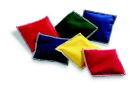 Beanbag Set With Double Sided Toss Game, Fabric, Bright Color, Set - 6