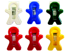 People Shaped Magnet Clip, Pack - 6