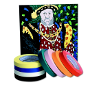 Chenille Kraft Self-adhesive Colored Masking Tape With 3 In. Core, Black