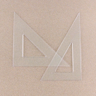 6 In. Transparent Triangular Polystyrene Ruler, 45-90 Degree