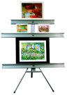 68 In. Gallery And Exhibit Wall Aith 3 Adjustable Shelves
