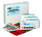 Sax Non-Toxic Semi-Moist Watercolor Paint Refill Strip Set With Brush - Assorted Secondary Color Set - 8 Sax Non-Toxic Semi-Moist Watercolor Paint Refill Strip Set With Brush - Assorted Secondary Color Set - 8