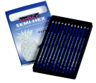 Generals Semi-Hex Classic Non-Toxic Graphite Drawing Pencil Set - Assorted Tip Black Set - 12 Generals Semi-Hex Classic Non-Toxic Graphite Drawing Pencil Set - Assorted Tip Black Set - 12