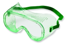 Fog Free Lens Direct Vent Safety Goggle, Green Tinted Body & Clear Lens