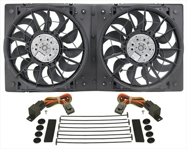 16928 High Output Dual 13 In. Electric Rad Fan & Plastic Shroud Kit