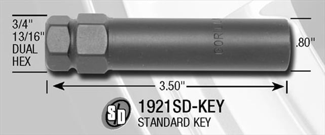 GORILLA 1921SDKEYB Lug Nut Socket - Black Zinc