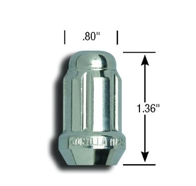 GORILLA 21138HT Lug Nut, Small, 100 Pack