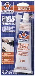 80050 Clear Rtv Silicone Adhesive Sealant, 3 Oz.
