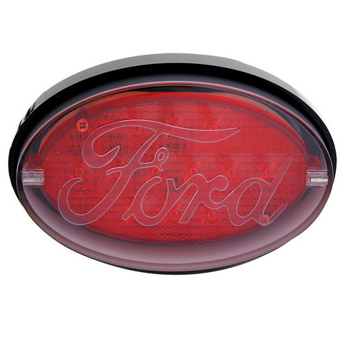 Pilotbully Cr017f Oval Led Hitch Brake Light, Ford Logo